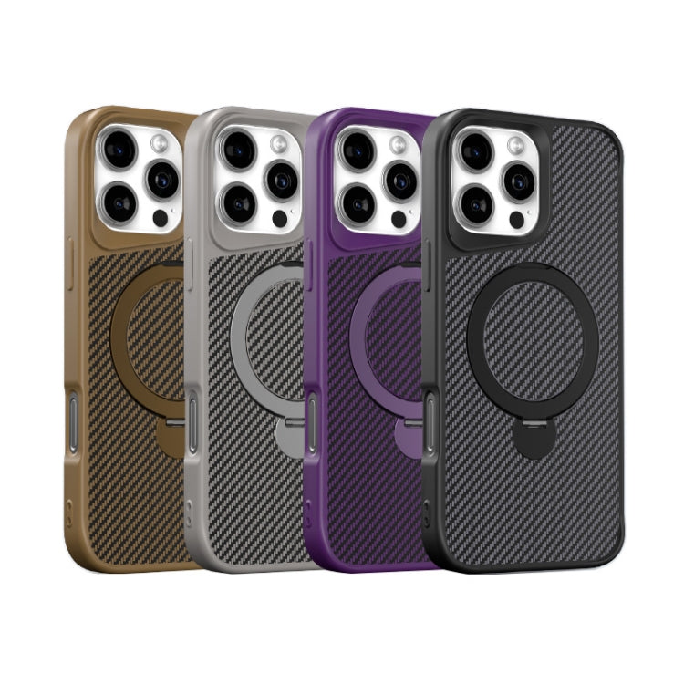 Carbon Fiber Texture 360 MagSafe Holder Phone Case