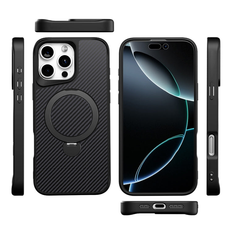 Carbon Fiber Texture 360 MagSafe Holder Phone Case
