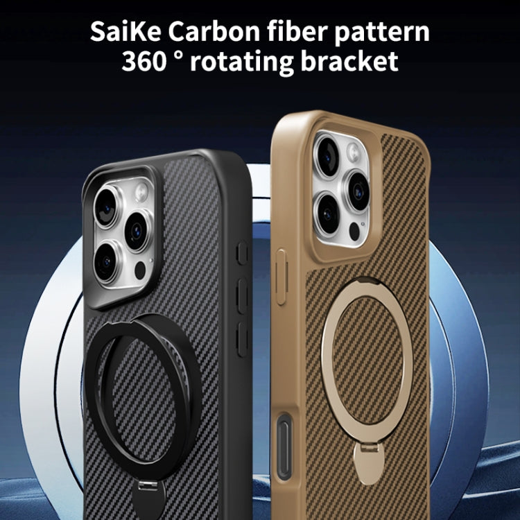 Carbon Fiber Texture 360 MagSafe Holder Phone Case