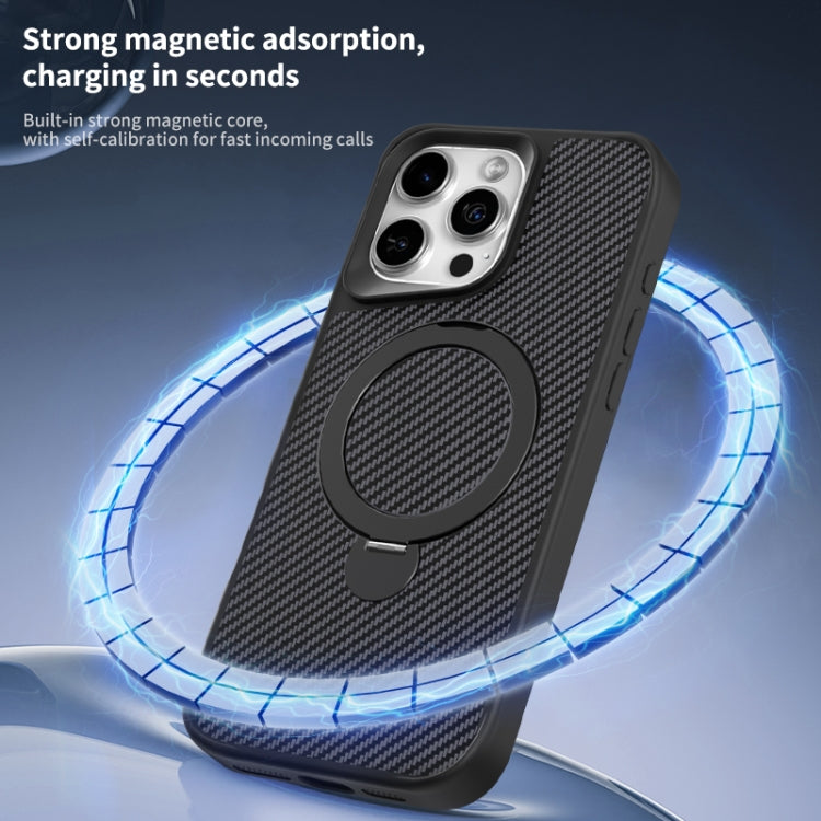 Carbon Fiber Texture 360 MagSafe Holder Phone Case