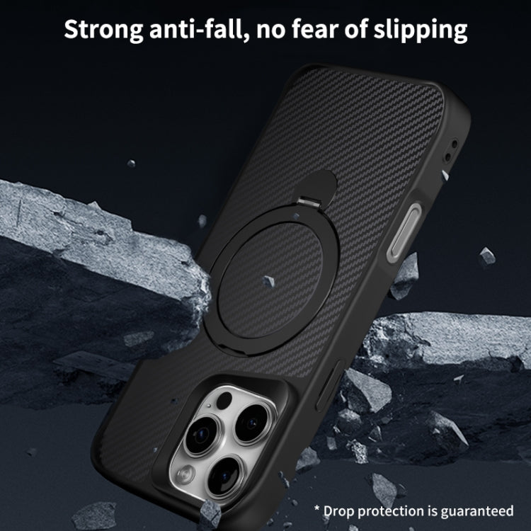 Carbon Fiber Texture 360 MagSafe Holder Phone Case