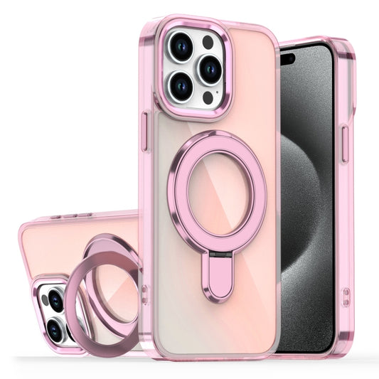 Plating Gradient Discolor MagSafe Holder Phone Case, For iPhone 15 Pro Max, For iPhone 15 Pro, For iPhone 15 Plus / 14 Plus, For iPhone 15