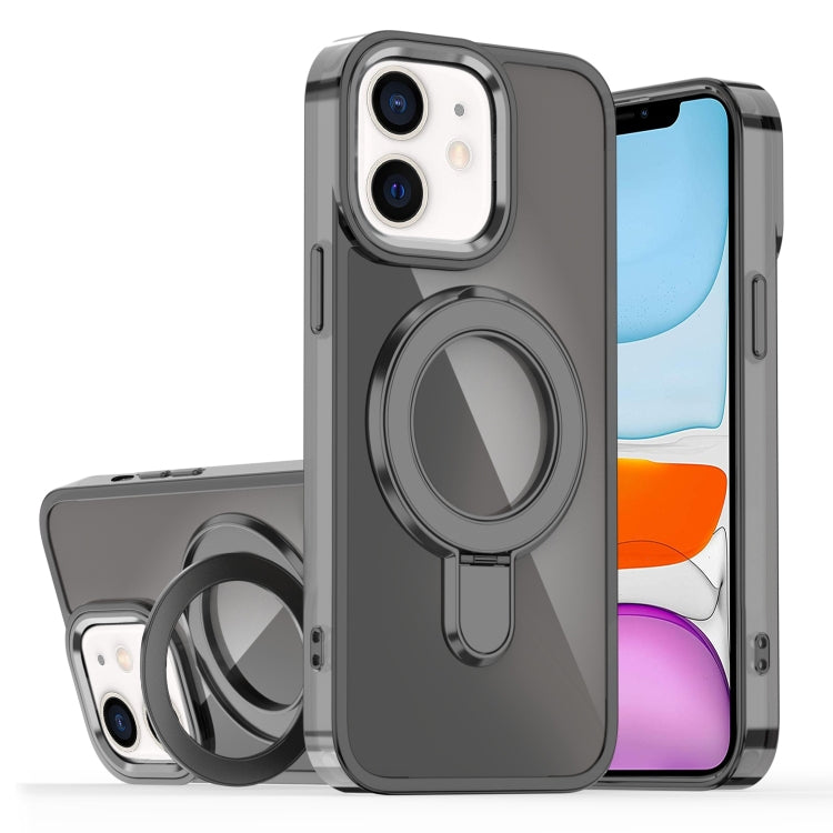 Plating Gradient Discolor MagSafe Holder Phone Case, For iPhone 11
