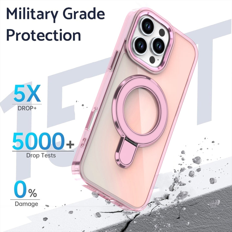 Plating Gradient Discolor MagSafe Holder Phone Case, For iPhone 11