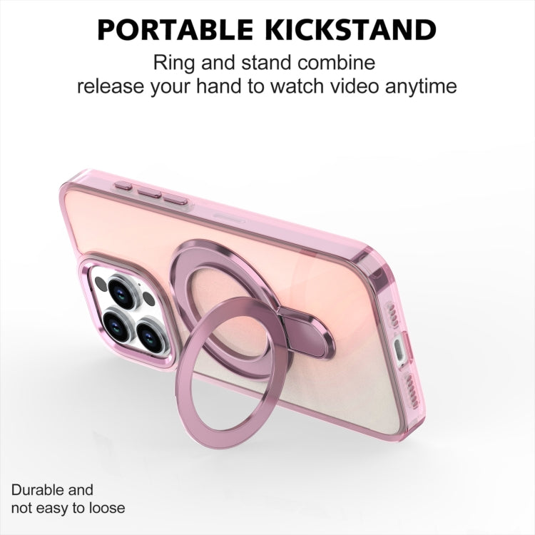 Plating Gradient Discolor MagSafe Holder Phone Case, For iPhone 11