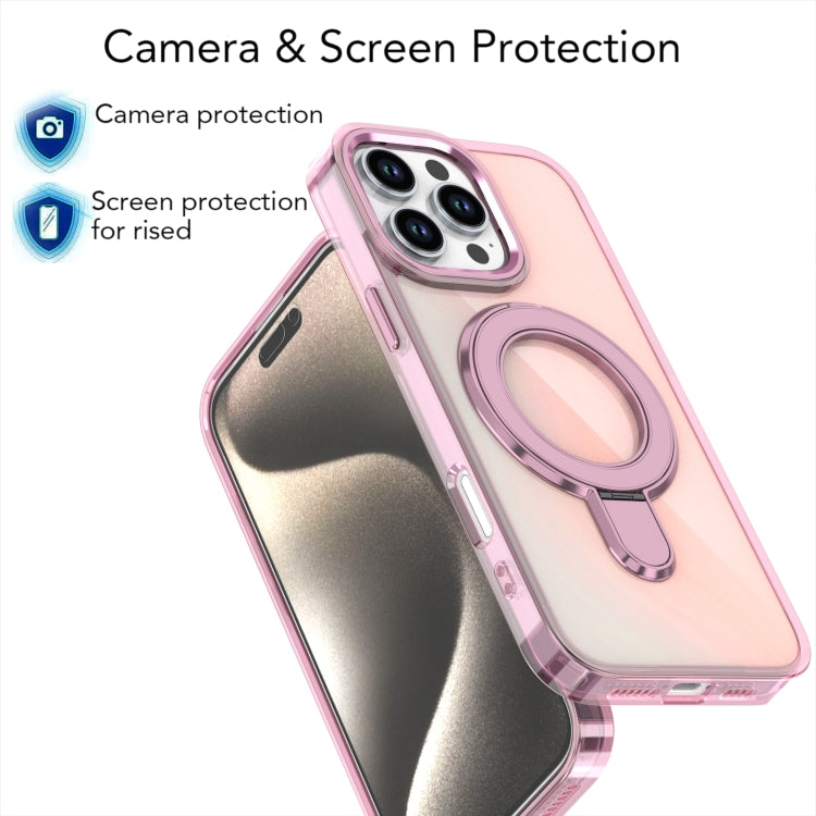 Plating Gradient Discolor MagSafe Holder Phone Case, For iPhone 11