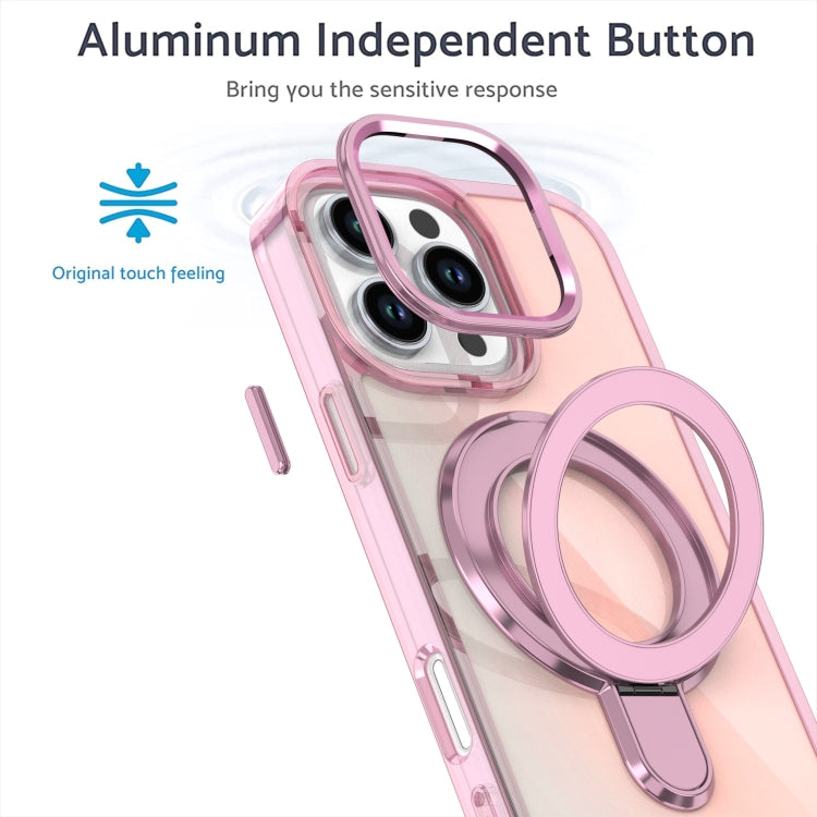 Plating Gradient Discolor MagSafe Holder Phone Case, For iPhone 11