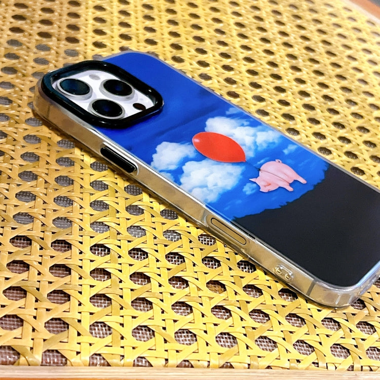 Double Layer IMD Pattern TPU Phone Case, For iPhone 15 Pro Max