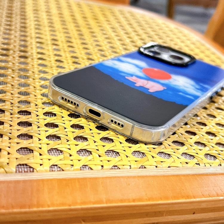 Double Layer IMD Pattern TPU Phone Case, For iPhone 15 Pro Max