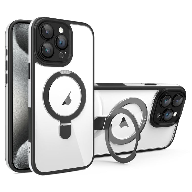 Full Coverage Lens Film MagSafe Holder Transparent Phone Case, For iPhone 15 Pro Max, For iPhone 15 Pro, For iPhone 15, For iPhone 14