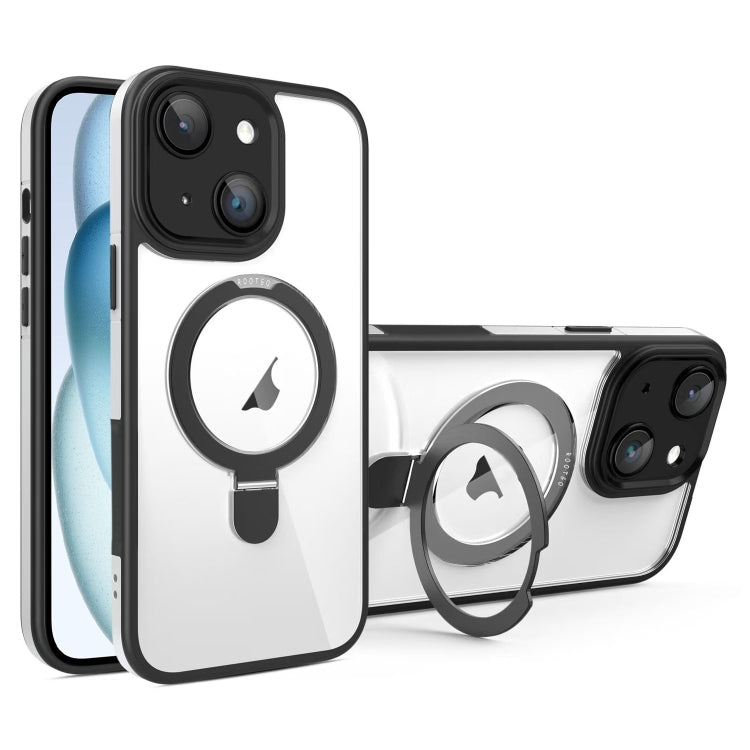Full Coverage Lens Film MagSafe Holder Transparent Phone Case, For iPhone 15 Pro Max, For iPhone 15 Pro, For iPhone 15, For iPhone 14