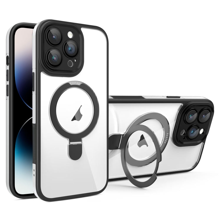 Full Coverage Lens Film MagSafe Holder Transparent Phone Case, For iPhone 14 Pro, For iPhone 14 Pro Max, For iPhone 13 Pro Max, For iPhone 13 Pro