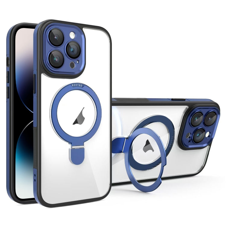 Full Coverage Lens Film MagSafe Holder Transparent Phone Case, For iPhone 14 Pro, For iPhone 14 Pro Max, For iPhone 13 Pro Max, For iPhone 13 Pro