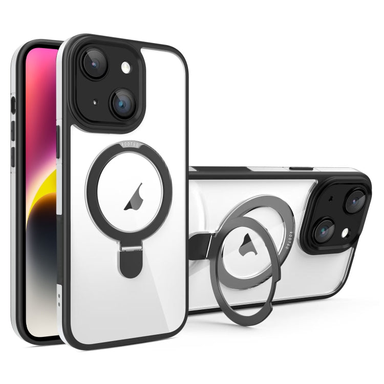 Full Coverage Lens Film MagSafe Holder Transparent Phone Case, For iPhone 15 Pro Max, For iPhone 15 Pro, For iPhone 15, For iPhone 14