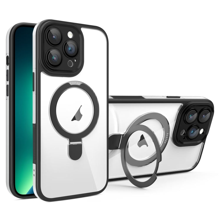 Full Coverage Lens Film MagSafe Holder Transparent Phone Case, For iPhone 14 Pro, For iPhone 14 Pro Max, For iPhone 13 Pro Max, For iPhone 13 Pro