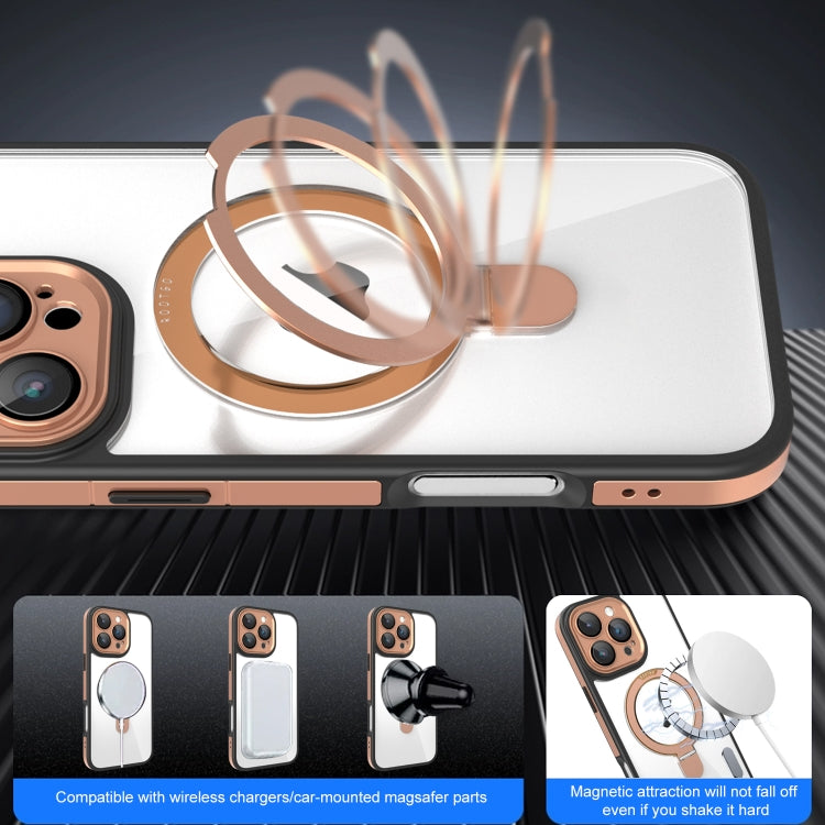Full Coverage Lens Film MagSafe Holder Transparent Phone Case, For iPhone 15 Pro Max, For iPhone 15 Pro, For iPhone 15, For iPhone 14