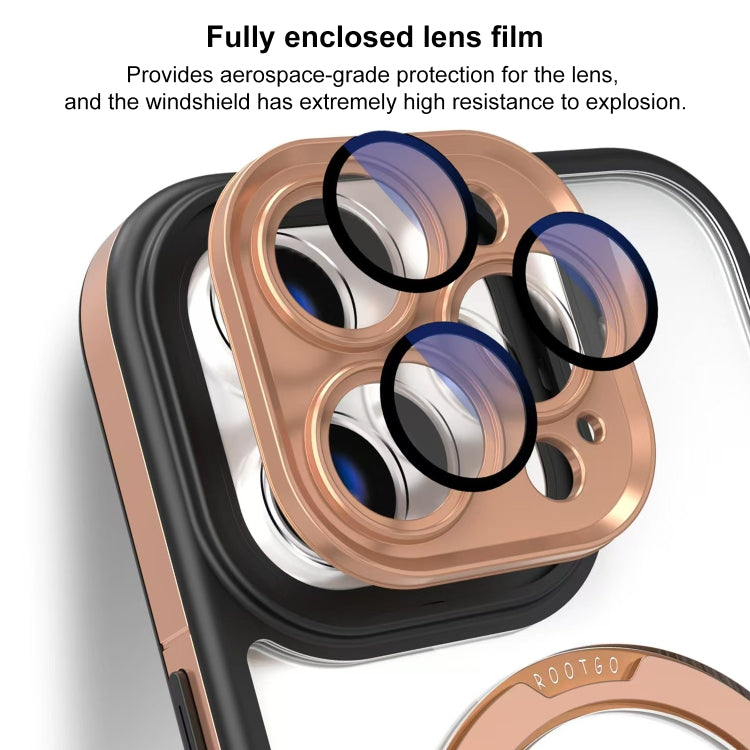 Full Coverage Lens Film MagSafe Holder Transparent Phone Case, For iPhone 15 Pro Max, For iPhone 15 Pro, For iPhone 15, For iPhone 14