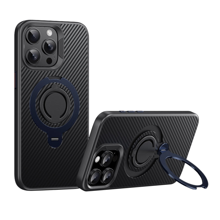 Carbon Fiber MagSafe Phone Case with 360 Degree Rotating Holder, For iPhone 15 Pro Max, For iPhone 15 Pro, For iPhone 15 Plus / 14 Plus, For iPhone 15