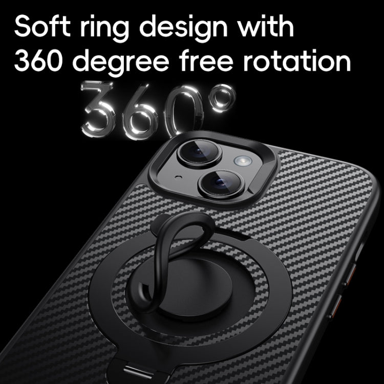 Carbon Fiber MagSafe Phone Case with 360 Degree Rotating Holder, For iPhone 14 / 13, For iPhone 14 Pro, For iPhone 14 Pro Max, For iPhone 13 Pro Max