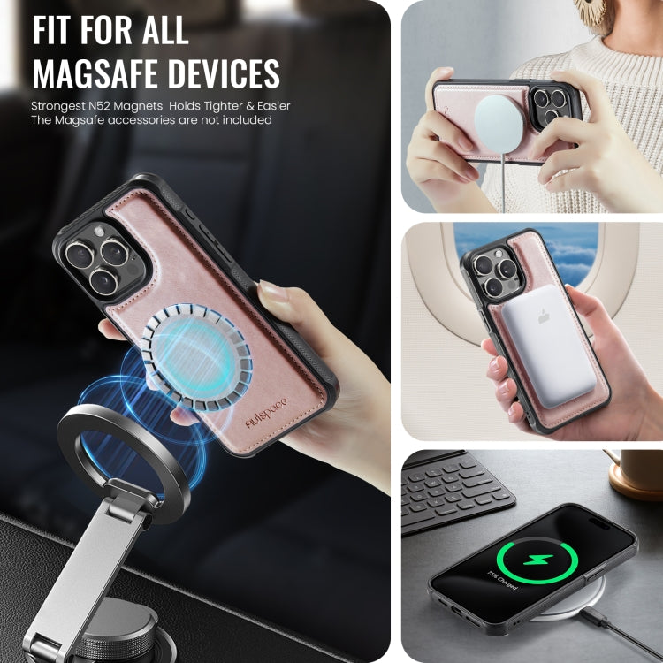 AutSpace A12 MagSafe Magnetic RFID Card Bag Phone Case, For iPhone 15 Pro Max, For iPhone 15 Pro, For iPhone 15 Plus, For iPhone 15