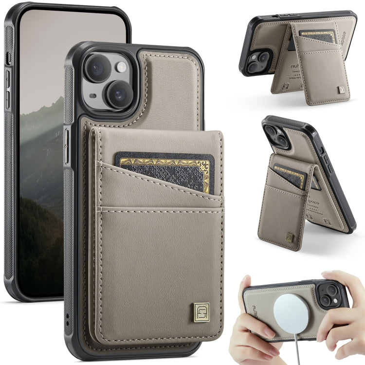 AutSpace A12 MagSafe Magnetic RFID Card Bag Phone Case, For iPhone 15 Pro Max, For iPhone 15 Pro, For iPhone 15 Plus, For iPhone 15
