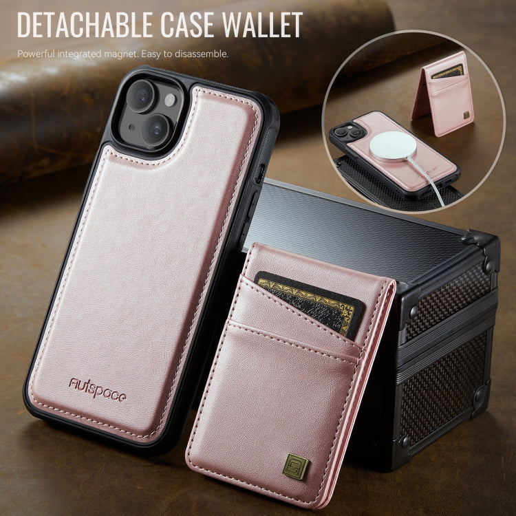 AutSpace A12 MagSafe Magnetic RFID Card Bag Phone Case, For iPhone 14 Plus, For iPhone 14, For iPhone 14 Pro, For iPhone 14 Pro Max