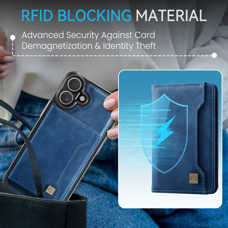 AutSpace A13 MagSafe Magnetic RFID Flip Card Bag Phone Case, For iPhone 16 Plus, For iPhone 16, For iPhone 15 Pro Max, For iPhone 15 Pro
