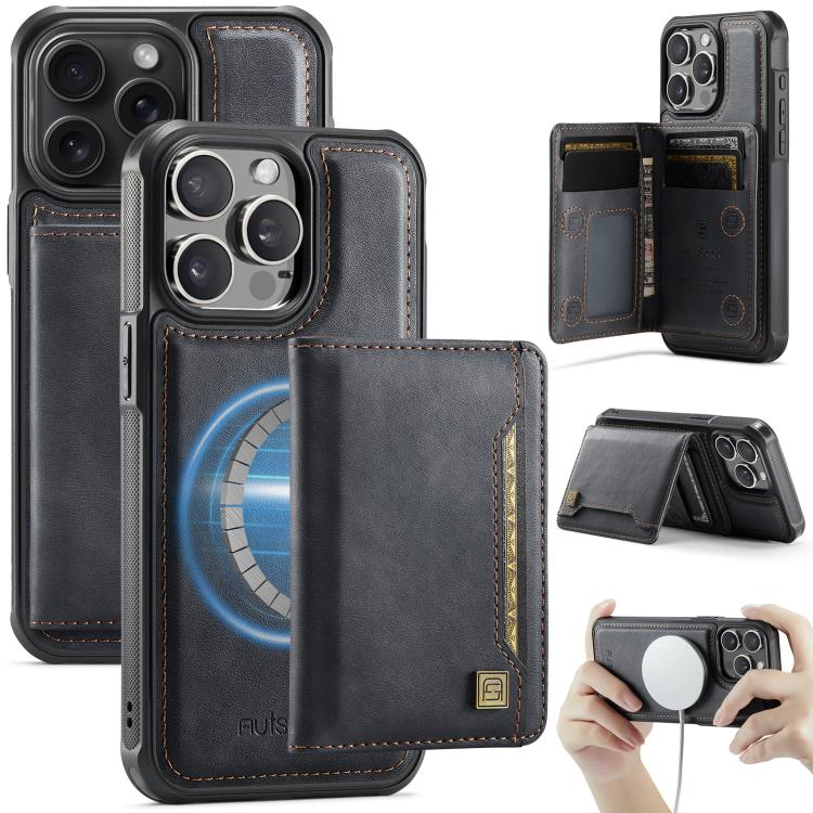 AutSpace A13 MagSafe Magnetic RFID Flip Card Bag Phone Case