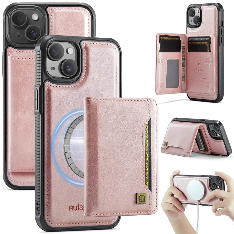 AutSpace A13 MagSafe Magnetic RFID Flip Card Bag Phone Case