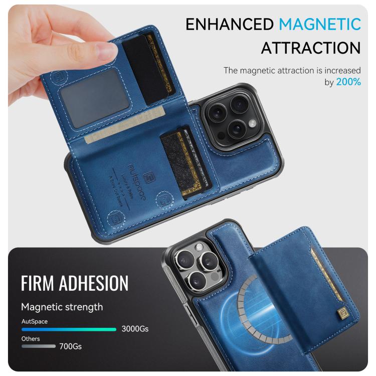 AutSpace A13 MagSafe Magnetic RFID Flip Card Bag Phone Case
