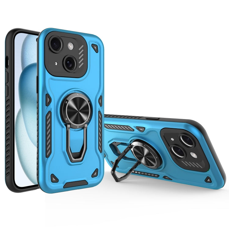 Metal Rotating Bracket TPU + PC Magnetic Phone Case, For iPhone 15 Plus