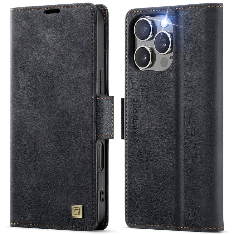 AutSpace A11 Side Buckle MagSafe Magnetic RFID Phone Leather Case, For iPhone 16e, For iPhone 16 Pro Max, For iPhone 16 Pro, For iPhone 16 Plus, For iPhone 16, For iPhone 15 Pro Max