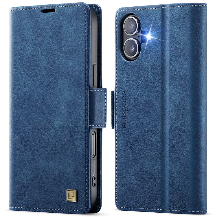 AutSpace A11 Side Buckle MagSafe Magnetic RFID Phone Leather Case, For iPhone 16e, For iPhone 16 Pro Max, For iPhone 16 Pro, For iPhone 16 Plus, For iPhone 16, For iPhone 15 Pro Max