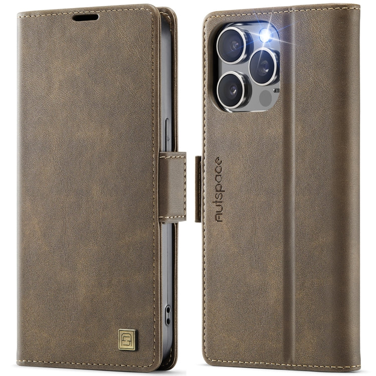 AutSpace A11 Side Buckle MagSafe Magnetic RFID Phone Leather Case, For iPhone 16e, For iPhone 16 Pro Max, For iPhone 16 Pro, For iPhone 16 Plus, For iPhone 16, For iPhone 15 Pro Max