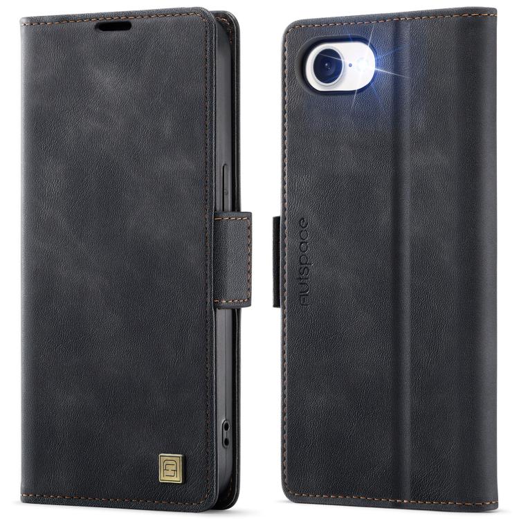 AutSpace A11 Side Buckle MagSafe Magnetic RFID Phone Leather Case, For iPhone 16e, For iPhone 16 Pro Max, For iPhone 16 Pro, For iPhone 16 Plus, For iPhone 16, For iPhone 15 Pro Max