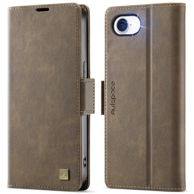 AutSpace A11 Side Buckle MagSafe Magnetic RFID Phone Leather Case, For iPhone 16e, For iPhone 16 Pro Max, For iPhone 16 Pro, For iPhone 16 Plus, For iPhone 16, For iPhone 15 Pro Max