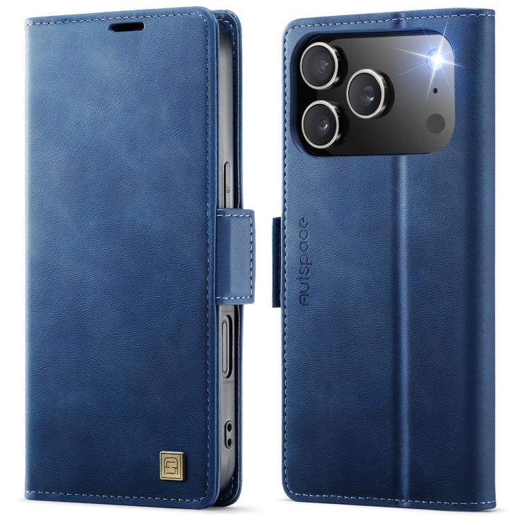 AutSpace A11 Side Buckle MagSafe Magnetic RFID Phone Leather Case