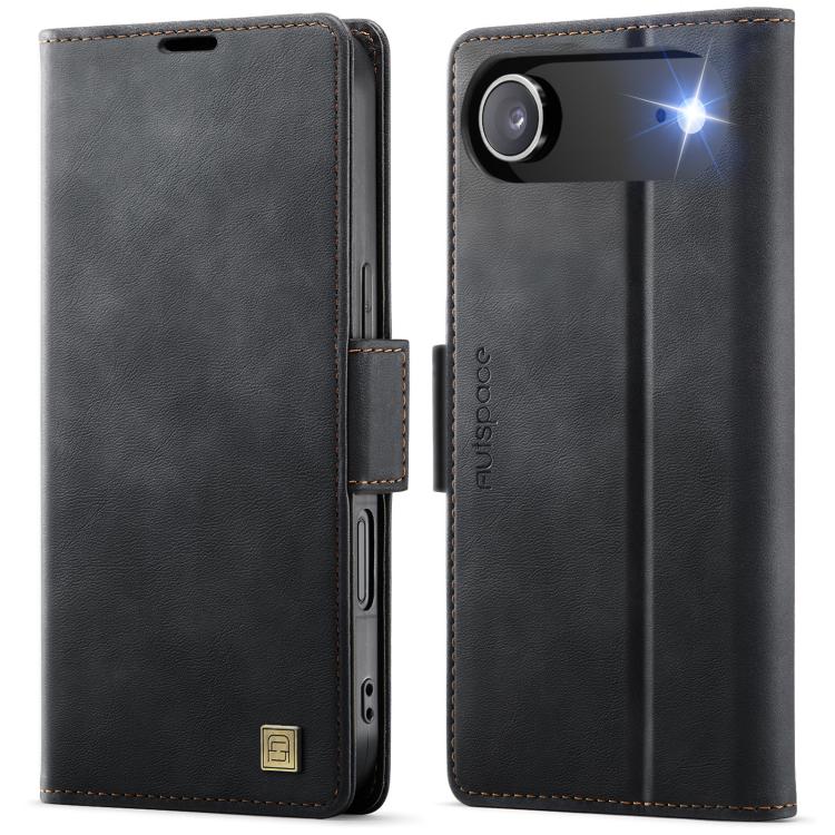 AutSpace A11 Side Buckle MagSafe Magnetic RFID Phone Leather Case