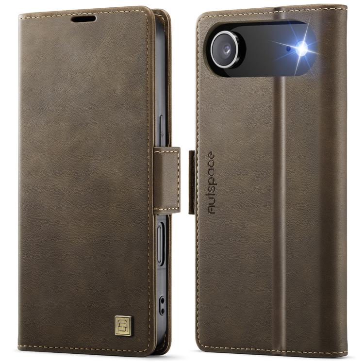 AutSpace A11 Side Buckle MagSafe Magnetic RFID Phone Leather Case
