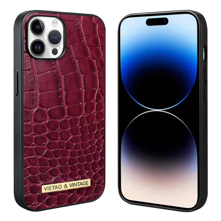 VIETAO Alligator Texture PU Phone Case, For iPhone 14 Pro, For iPhone 14 Pro Max, For iPhone 13 Pro Max, For iPhone 13 Pro, For iPhone 13, For iPhone 12 / 12 Pro, For iPhone 12 Pro Max, For iPhone 11 Pro Max