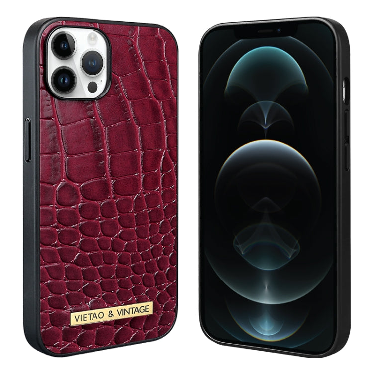 VIETAO Alligator Texture PU Phone Case, For iPhone 14 Pro, For iPhone 14 Pro Max, For iPhone 13 Pro Max, For iPhone 13 Pro, For iPhone 13, For iPhone 12 / 12 Pro, For iPhone 12 Pro Max, For iPhone 11 Pro Max