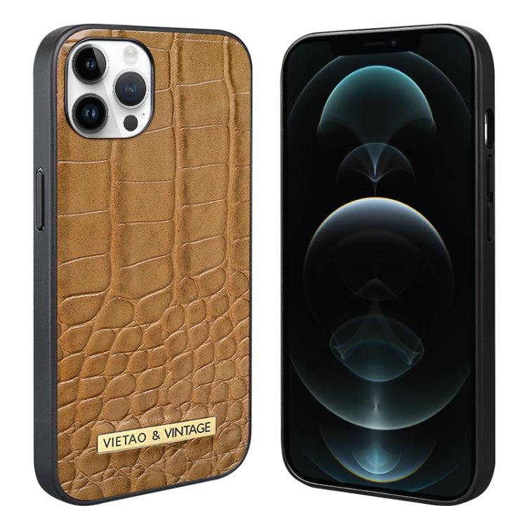 VIETAO Alligator Texture PU Phone Case, For iPhone 14 Pro, For iPhone 14 Pro Max, For iPhone 13 Pro Max, For iPhone 13 Pro, For iPhone 13, For iPhone 12 / 12 Pro, For iPhone 12 Pro Max, For iPhone 11 Pro Max