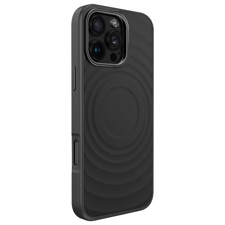 Wave Texture Liquid Silicone Titanium MagSafe Phone Case, For iPhone 16 Pro Max, For iPhone 16 Pro, For iPhone 16 Plus, For iPhone 16, For iPhone 15 Pro Max, For iPhone 15 Pro