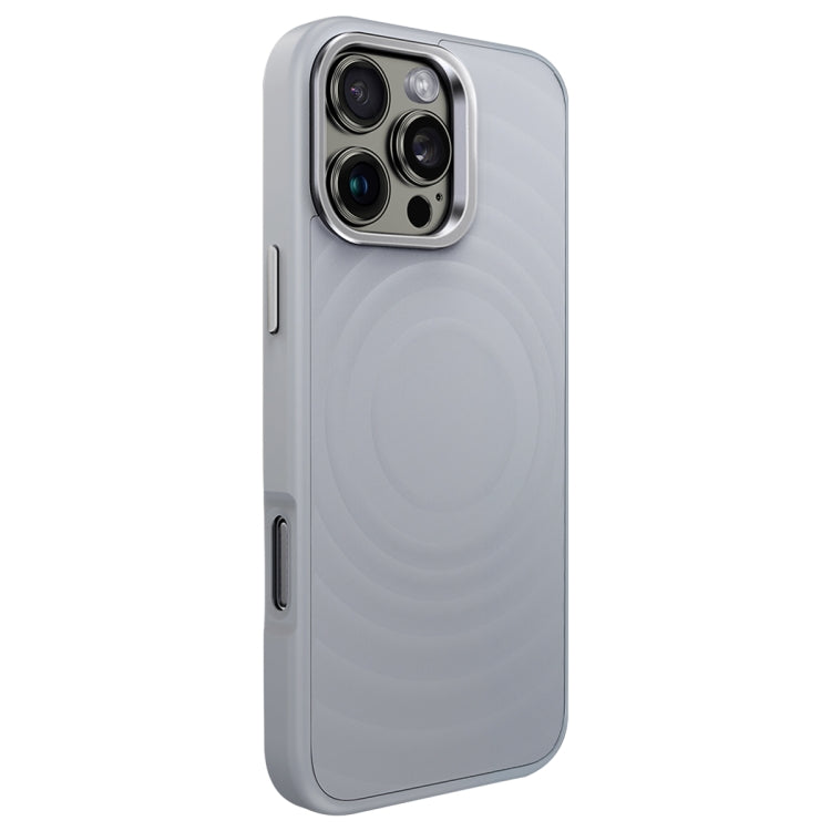 Wave Texture Liquid Silicone Titanium MagSafe Phone Case, For iPhone 16 Pro Max, For iPhone 16 Pro, For iPhone 16 Plus, For iPhone 16, For iPhone 15 Pro Max, For iPhone 15 Pro