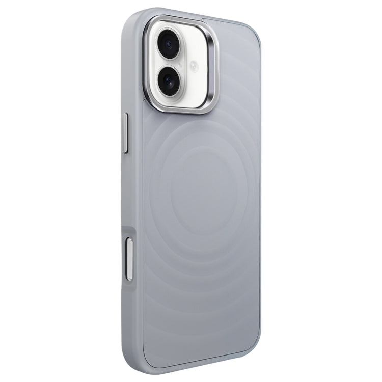 Wave Texture Liquid Silicone Titanium MagSafe Phone Case, For iPhone 16 Pro Max, For iPhone 16 Pro, For iPhone 16 Plus, For iPhone 16, For iPhone 15 Pro Max, For iPhone 15 Pro