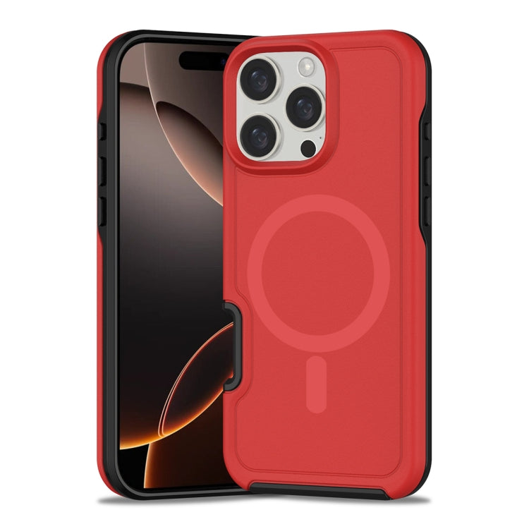 Shockproof MagSafe Armor PC Hybrid TPU Phone Case, For iPhone 16 Pro Max, For iPhone 16 Pro