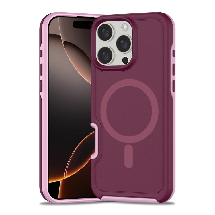 Shockproof MagSafe Armor PC Hybrid TPU Phone Case, For iPhone 16 Pro Max, For iPhone 16 Pro