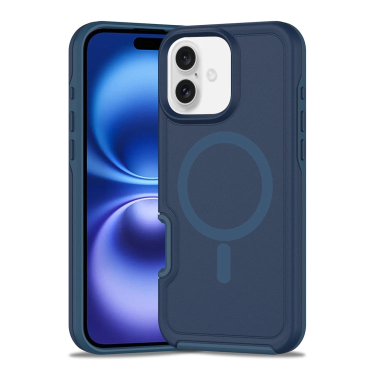 Shockproof MagSafe Armor PC Hybrid TPU Phone Case, For iPhone 16 Plus, For iPhone 16