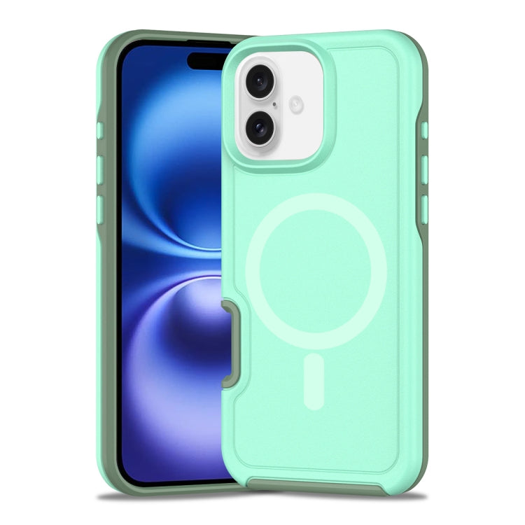 Shockproof MagSafe Armor PC Hybrid TPU Phone Case, For iPhone 16 Plus, For iPhone 16