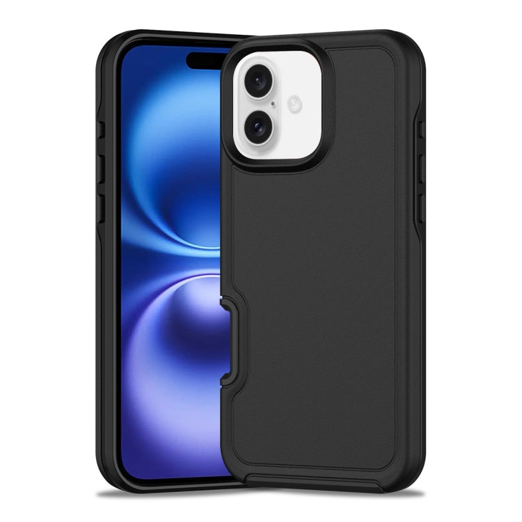 Shockproof MagSafe Armor PC Hybrid TPU Phone Case, For iPhone 16 Plus, For iPhone 16